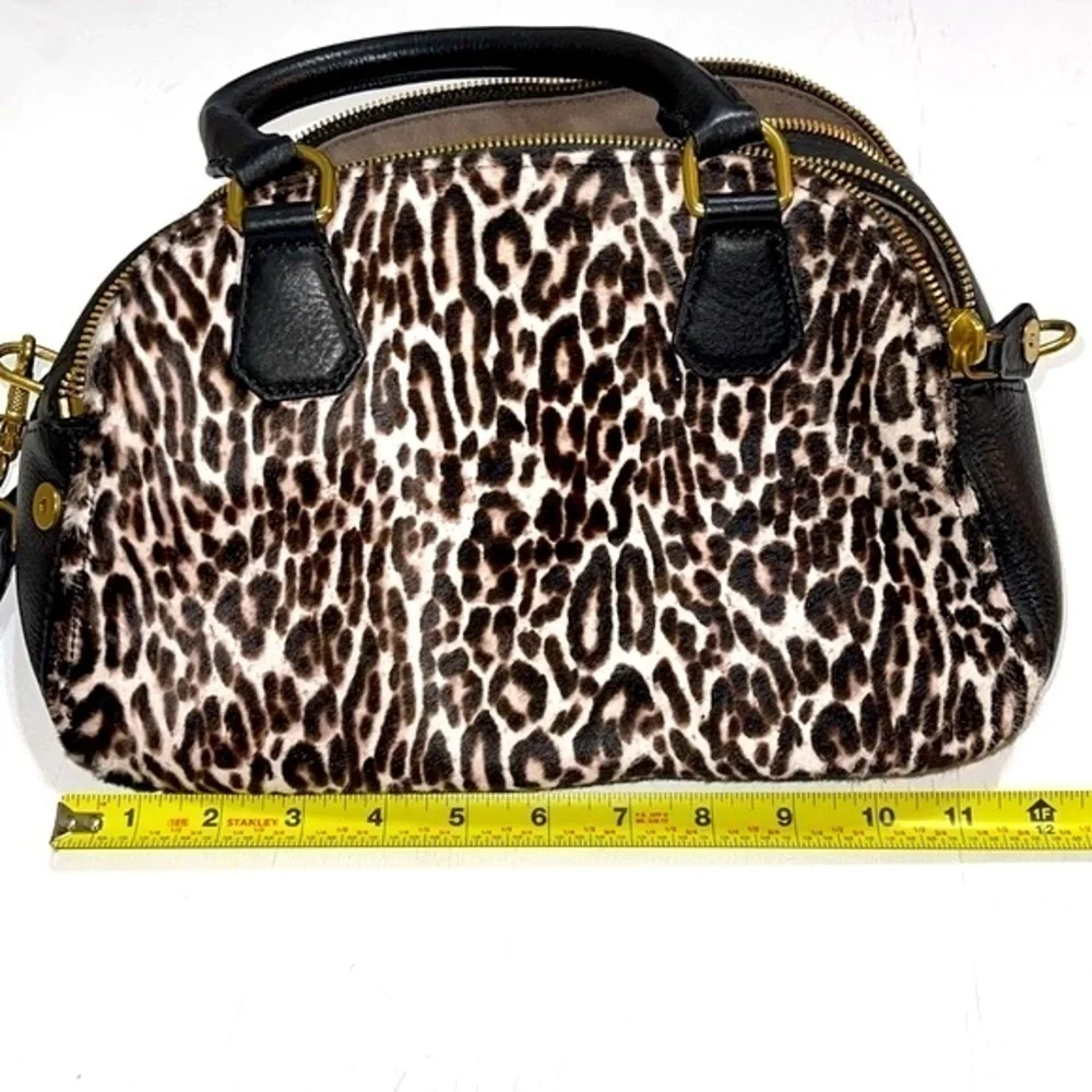 NWOT J. Crew Bienniel Medium Satchel Calf Hair Leopard